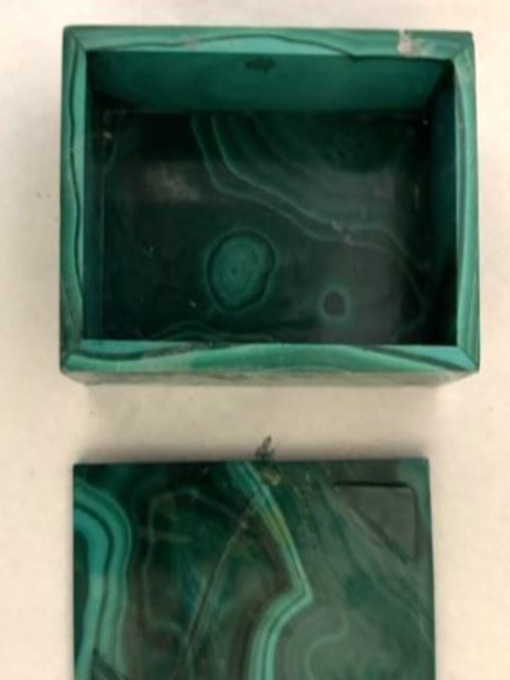 Hand‑Carved Malachite Box